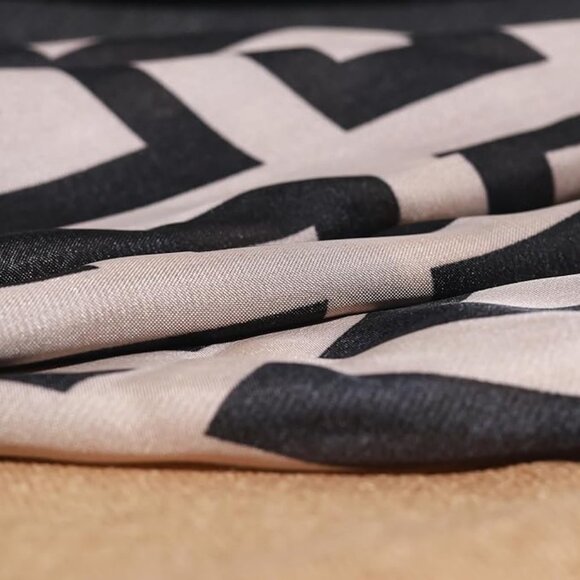 Woman's Silk Feeling Long Scarf - Picture 5 of 7